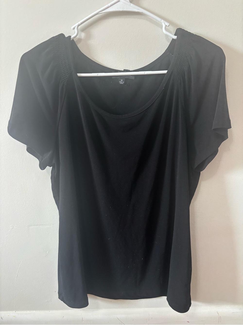 Black Women's Scoop Neck Top Notations